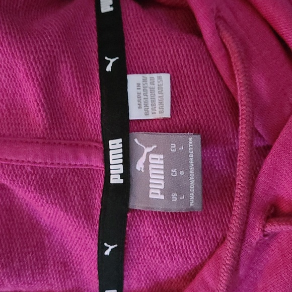Puma womans crop hoodie. Size large. - Picture 4 of 6